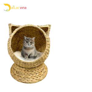 CESTA DE GATO JACINTO DE AGUA NATURAL CASA TEJIDA A MANO PARA CAMA DE GATO - Product Image 1