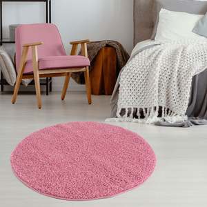 Ensemble de tapis Myshaggy en tissu uni rose, 60x110 cm - Product Image 4
