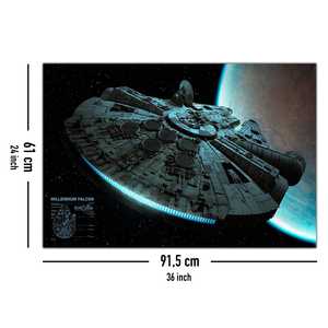 Affiche Star Wars Millennium Falcon de style moderne pour décoration murale - Product Image 1