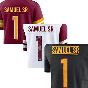 Uniforme de football américain OEM 24/25 de haute qualité 100% polyester couleur unie respirant avec manches courtes uniforme d'équipe - Product Image 2