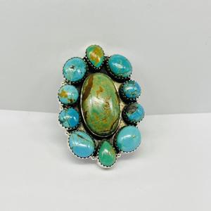 Bague Turquoise Verte Bague en Argent Sterling 925 Bague Artisanale Bague Bohème Bague Designer Bague Turquoise Bague Femme - Product Image 5