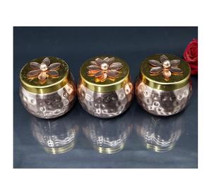 Juego de 4 tarros de fruta seca de madera hechos a mano puros de nuevo estilo con diseño y calidad premium y con bandeja de madera para servir - Product Image 2