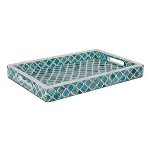 Bandeja de servir hecha a mano con hueso, artesanía india, muy vendida - Product Image 1