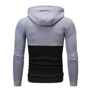 Sudadera con capucha para hombre, ligera, de manga larga, nuevo diseño, sudadera básica ajustada de algodón para hombre, capucha con hombro caído y bolsillo - Product Image 3