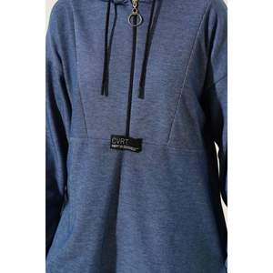 ชุด2ชิ้นมีฮู้ดสัญลักษณ์มีซิปสีคราม - Product Image 3