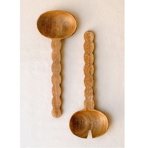 Juego de servidor de uso de mesa y cocina con acabado de madera Natural a la moda, artículos hechos a mano, madera de acacia y mango con mármol - Product Image 4