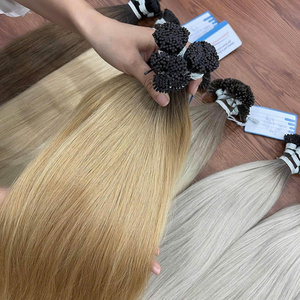 Venta al por mayor 100% Remy vietnamita I-punta extensiones de cabello humano doble dibujado recto virgen queratina punta pelo - Product Image 1
