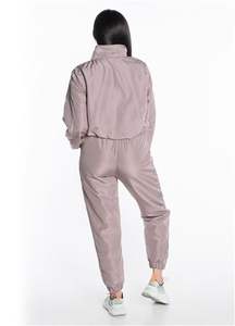 Haut classement personnalisé coupe-vent ensemble printemps automne à manches longues veste deux couleurs tissu moyen Long femmes coupe-vent ensemble Packs - Product Image 3