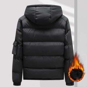 High Quality Men's Winter Outdoor Puffer <b>Jacket</b> Thick <b>Camo</b> Bubble Hood Windbreaker Custom Logo Front High Street Style-Wholesale - Product Image 4