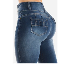 Colección BD 2024, pantalones vaqueros rectos de alta calidad para mujer, pantalones vaqueros holgados de estilo informal con botones de talla grande, ajustados y rasgados BD - Product Image 5