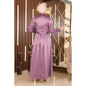 Vestido de Noche Largo con Corte en A y Cintura Natural, Talla XS, para Invitadas de Boda - Product Image 5