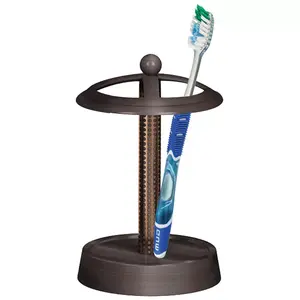 Ensemble d'accessoires de salle de bain en acier inoxydable de forme ronde, porte-brosse à dents en métal de qualité Durable, dernière vente directe d'usine - Product Image 4