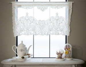 Wholesale Custom Luxury Linen Window <b>Curtain</b> Modern Style Embroidered Floral <b>Vintage</b> Short <b>Curtain</b> Living Home Hotel Resort Cafe - Product Image 3