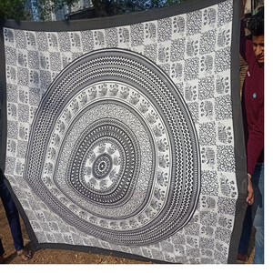 Tentures murales sur mesure sur le thème du mandala, taille 210x240mm pour les magasins inspirés hippie et Boho, idéales pour la revente - Product Image 4