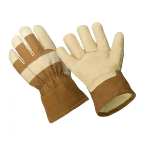 Gants de travail en cuir de vachette de haute qualité, antidérapants, longs, résistants aux coupures, de sécurité industrielle - Product Image 1
