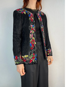 Veste universitaire décontractée longue pour femme, collection automne, Taabi Exports, avec bordure perlée, respirante, durable, décorée de sequins - Product Image 2