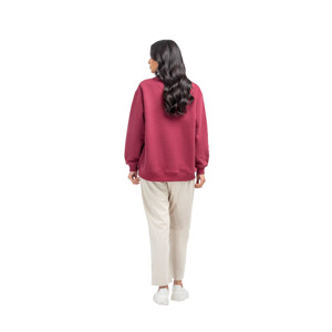 Nouveau Logo personnalisé avant imprimé hiver femmes sweat à manches longues coupe régulière col rond 100% coton séchage rapide - Product Image 4