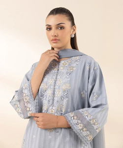 Señoras Shalwar Kameez para ropa informal Material de algodón y césped hecho Venta caliente Mujeres Shalwar Kameez con servicio OEM Dupatta - Product Image 2