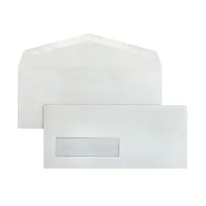 Auto Inserting #10 Folding Envelope 4 1/8 X 9 1/2 Inch 24 Lbs White Wove Moist Mailing Envelopes With See Through Window