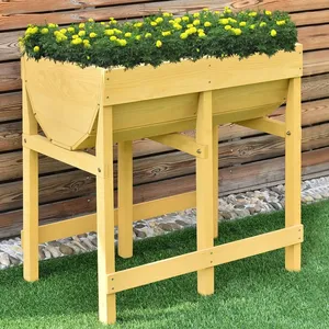Grand lit de jardin surélevé en <span class=keywords><strong>bois</strong></span> de sapin pour le jardinage en plein air à usage domestique - Product Image 3