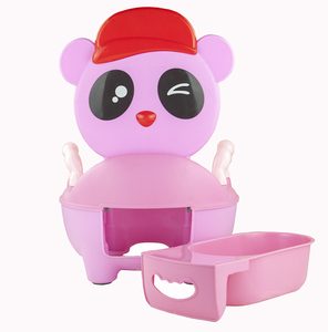 Asiento de inodoro de PP plegable con diseño de Panda, cómodo asiento de entrenamiento para orinal de bebé con asas para niños y cajón de fácil limpieza, suministros para bebés - Product Image 6