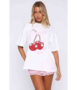 Camiseta Blanca Holgada de Verano con Estampado Ecológico para Mujer - Product Image 1