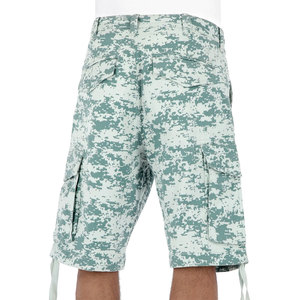 Shorts cargo amples pour hommes de haute qualité, coupe ajustée, taille élastique, logo personnalisé, motif uni - Product Image 3