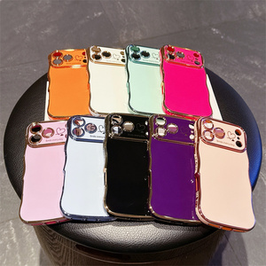 Étui de téléphone Lichicase multicolores en option, cadre texturé ondulé électro-plaqué pour Samsung A24 A25 A34 A35 A54 A55, <span class=keywords><strong>coque</strong></span> de protection - Product Image 2