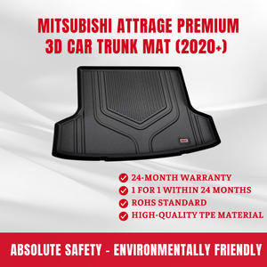 พรมปูพื้นรถยนต์ขนาด95x100ซม., Mitsubishi attrage TPE Viet Nam สีดำรับประกัน1ปี - Product Image 2