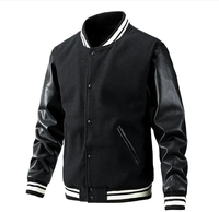 Veste universitaire unisexe de haute qualité du fabricant OEM, décontractée, avec broderie chenille personnalisée, coupe-vent, grande taille