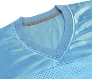 Camisetas luminosas de fútbol americano de primera calidad Tela brillante especial Manga a rayas Sublimación personalizada y diseños bordados - Product Image 4