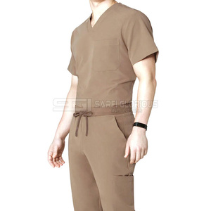 Conjunto de Uniforme Médico Personalizado de Doble Color para Enfermeros, Suave y Ligero, con Cuello en V, Uniforme de Alta Calidad para Hospitales - Product Image 3