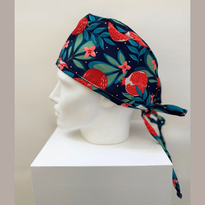 Impresión personalizada Spandex Scrub Hat Comfort Fit Corbatas Volver Bajo MOQ Patrón personalizado Venta al por mayor a granel Dental Tech Higienista Scrub Caps - Product Image 1