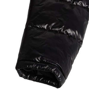 Lightweight <b>Black</b> Puffer Jacket Warm Quilted Padding Waterproof Windproof Breathable Fleece-lined Hooded Design Full Zip <b>Men</b> - Product Image 4