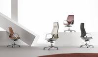 Chaise de bureau de direction Sitstar en cuir véritable pour projets de conception de bureaux commerciaux et de salles de conférence
