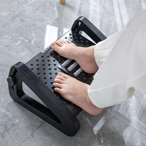 Repose-pieds ergonomique à hauteur réglable, réduit la fatigue des pieds et améliore la posture, augmente le confort pour l'utilisation d'ordinateurs de bureau, couleur rouge - Product Image 1