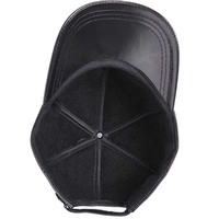 Nouvelle mode Casquettes de camionneur décontractées unisexe en cuir noir imperméable avec logo personnalisé brodé 3D et perles, haute qualité, 6 panneaux, style Country