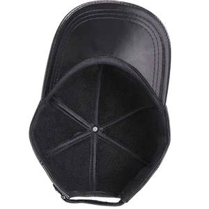 Gorras Trucker Unisex de Cuero Negro Impermeables con Logotipo Personalizado Bordado, Estilo Country de 6 Paneles, Alta Calidad - Product Image 6