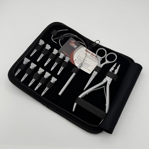 Juego de herramientas de alicates de extensión de cabello de acero inoxidable de grado quirúrgico con logotipo personalizado de venta al por mayor de color gris - Product Image 4