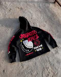 Venta al por mayor personalizado de los hombres 100% algodón Sudadera con capucha XL cremallera completa suelta ajuste sólido invierno longitud Puff - Product Image 3