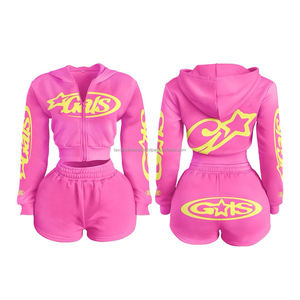 Conjunto de 2 Piezas para Mujer, Primavera-Otoño 2026, Chaqueta Corta Bordada y Pantalones Cortos, Ropa Casual para Dama - Product Image 3