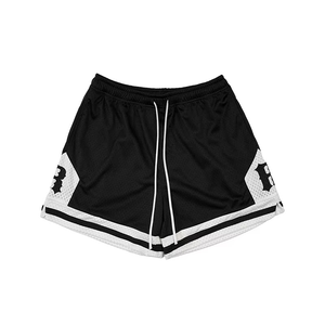 Pantalones cortos de malla de baloncesto personalizados para hombre, ajuste elástico de alta calidad con logotipo serigrafiado, soporte para ejercicio, entrenamiento físico, trotar - Product Image 3