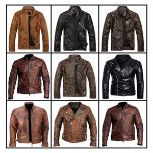 High-Quality <b>Men</b> Leather <b>Jackets</b> Best Design Customized for Winter Thick & Summer <b>Thin</b> Wear Washable Short Leather <b>Jackets</b> - Product Image 6