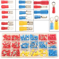 Kit de 280 Conectores de Cable Automotriz Aislados de Aleación de Aluminio con Acabado Brillante, Surtidos en Caja, para Crimpado de Anillos y Horquillas