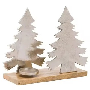 Bougeoir à bougie chauffe-plat décoratif de meilleure qualité avec base en bois ornements de Noël pour la décoration de la maison bougeoir - Product Image 2