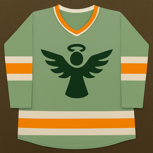 Jersey de Hockey sobre Hielo Personalizado, Diseño de Logotipo de Equipo Profesional, Rayas Multicolores, Cuello en V, Transpirable, Ropa Deportiva de Alto Rendimiento para Entrenamiento - Product Image 1