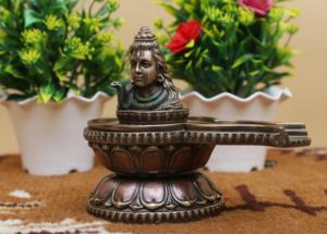 Polyresin Shivling For Home Temple Bronze Shiva Statue Shivling For Shiva Puja <b>Copper</b> Finish Shiva Statue Shiva Idol - Product Image 3