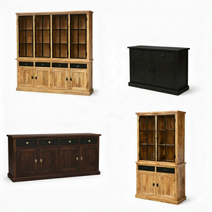Buffet moderne en bois de manguier massif 2026, meubles de salon, armoire de rangement, tiroirs, portes, tailles personnalisées, fabrication artisanale - Product Image 1