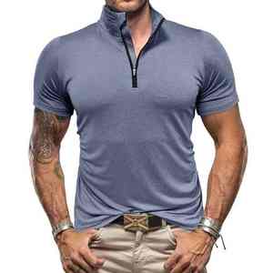 Camisas de Alta Calidad para Hombre, Logotipo Personalizado Impreso, Tejido Profesional Transpirable, Nuevo Modelo, Venta al por Mayor, Manga Corta, Algodón Liso - Product Image 2