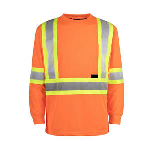 Pakistan-Made <b>Hi</b> <b>Vis</b> Long Sleeves <b>T</b>-<b>Shirts</b> Customizable Logo Player Styles Water-Proof Reflective Safety Clothing Solid Colors - Product Image 1